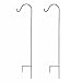Ashman Black Shepherd Hook 65 Inch (2 Pack), 12MM Thick, Super Strong, Rust Resistant Steel Hook Ideal for Use at Weddings, Hanging Plant Baskets, Solar Lights, Lanterns, Bird Feeders & More primary
