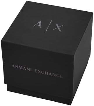 Relojes de hombre, Movimiento de cuarzo cronógrafo y caja de 46 mm con correa de acero inoxidable, Negro azabache