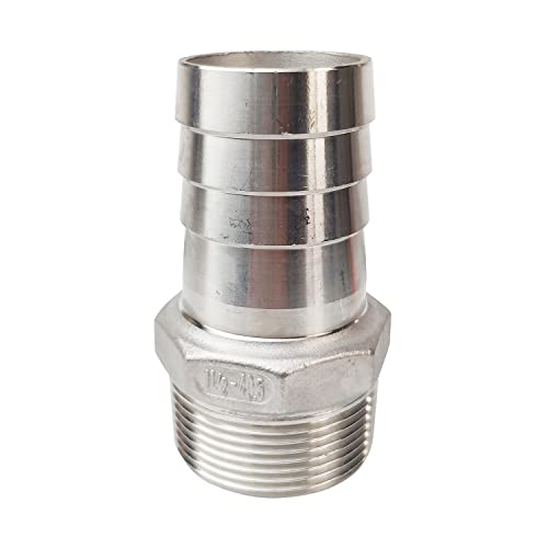 LOZOME 11/2" Male Thread to OD 40mm Barb Hose Pipe Fitting Tail