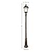 Gama Sonic Outdoor Solar Lamp Post Light, Weathered Bronze Aluminum and Beveled Glass Panels, 10-Year Royal Bulb, Warm White LED with Omni-Direction Reflector, 87