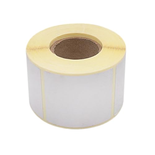 SKIR'CO (2500 pcs) Direct Thermal Labels 52 x 60 mm, Permanent Adhesive Rectangular Thermal Stickers, Thermal Printer Labels