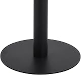 vidaXL Bistro Table in Dark Brown 60x60 cm MDF Wood Grain Black Steel Legs view 4