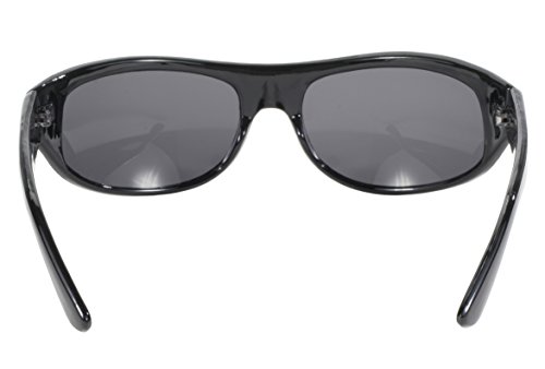 Pacific Coast Wrap Face Hugging Riding Glasses (Black Frame/Smoke Lens)