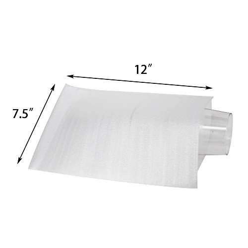 100 Pack 7.5"x 12" Foam Wrap Cushion Pouches (0.75mmThickness), Extra 5 Pack Fragile Stickers Labels(60 pcs) - Protect Dishes, Glasses, Porcelain & Fragile Items, for Moving, Packing by ZMYBCPACK