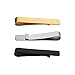 Men Tie Clip Set by AnalysisyLove Gift Fits Skinny Ties, Gold Silver and Black Classic Three-Tone, 1.9 Inches
