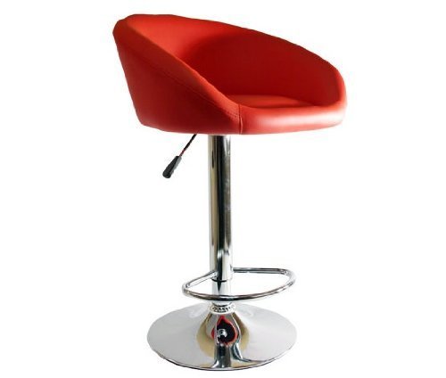 2 X RED BREAKFAST BAR STOOLS FAUX LEATHER BARSTOOLS KITCHEN STOOL NEW CHAIRS