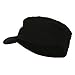Big Size Cotton Fitted Military Cap - Black (For Big Head)