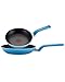 T-fal C512S2 Excite Nonstick Thermo-Spot Dishwasher Safe Oven Safe PFOA Free 8-Inch and 10.25-Inch Fry Pan Cookware Set, 2-Piece, Blue