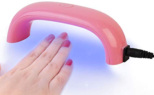GPCT Portable 9W UV LED Nail Drying Lamp (Pink)