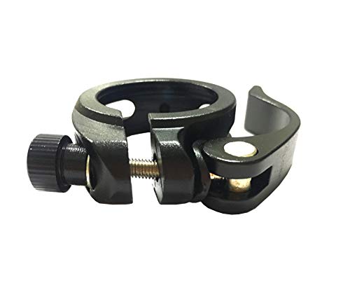 DEERU Aluminum Quick-Release Seat Post Clamp 40mm Bike Seat Clamp Fold Bike Seatpost Clamp, Black