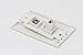 RiteAV - 1 Coax Cable TV F and 1 Cat6 White Ethernet Wall Plate Decorative - White