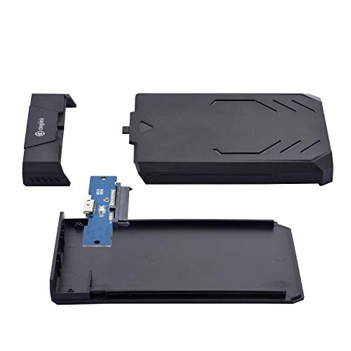 Cinolink Hard Drive Enclosure USB 3.0 to 2.5 SATA III RGB Breathing Light for 9.5mm 7mm 2.5" SSD, for 2.5 Inch 9.5mm 7mm Gaming Enclosure for SSD