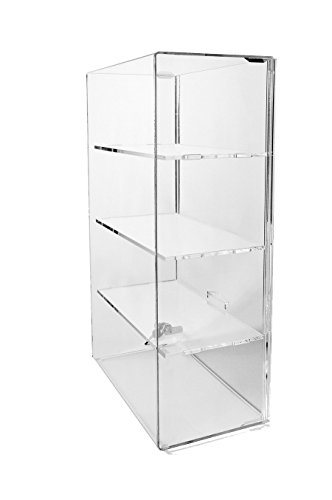 Display Case with Locking Back Door | Acrylic Case (SD213 (w/3 shelves) - 21-3/4H x 13-1/4W x 7-1/2D)