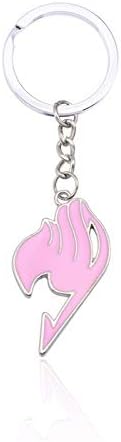 TUDUDU Fashion Anime Keychain Jewelry Fairy Tail Pendant Key Ring Charms Acrylic Wizard Dancing Porte Clef Gift