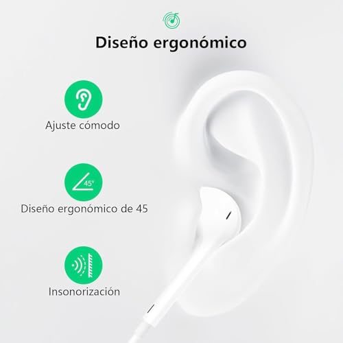 Oeing Phone Headphones, Sound Isolating Wired Earbuds, Support Call Volume Control, Compatible with iPhone 14/13/12, iOS Compatible
