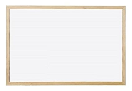 Bi-Office MP07001010 - Pizarra blanca con marco de madera de 900 x 600 mm