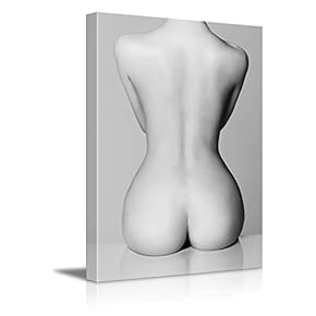 Canvas Prints Wall Art - Sexy Blonde Model in Sensual Lingerie - 12" x 18"