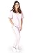 Natural Uniforms Women's Contrast Trim Scrub Set (Pink//Grey) (Medium)
