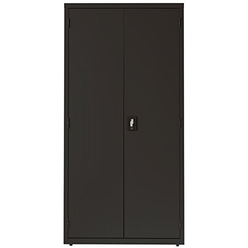 Scranton & Co 5 Shelves Steel Storage Cabinet in Black