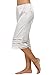 Avidlove Women Lingerie Satin Lace Pettipants Snip-it Culottes Slips Bloomers Split Skirt, Style1-White, XXL