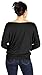 Simlu Dolman 3/4 Sleeve Drape Round Neck Top With Banded Waist - Made In USA, Black, XX-Large