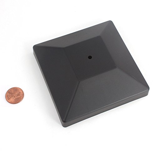 (32 Pack) 4x4 Wood Fence Post Caps (3 5/8") Black, Decking Caps for