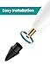 Klearlook Replacement Tip for Apple Pencil,[2-Pack] Pencil Tips iPencil Nib for Apple Pencil 1st and 2nd Generation iPad Air iPad Mini iPad Pro Series,Screen Protector Supported [Black]