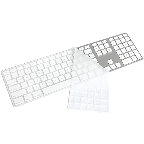 Photo 1 of Silicone Keyboard Cover Skin for iMac Wired USB Keyboard with Numeric Keypad MB110LL/B (A1243) US Layout Protector Skin Accessories Transparent