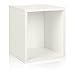 Way Basics Cube Plus Cubby Organizer (Tool-Free Assembly and Uniquely Crafted from Sustainable Non Toxic zBoard Paperboard), White