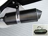 BADASS SHARKS Motorcycle 38mm Exhaust Muffler &Clamp Motorbike Scooter Dirt Pit Bike (Black)