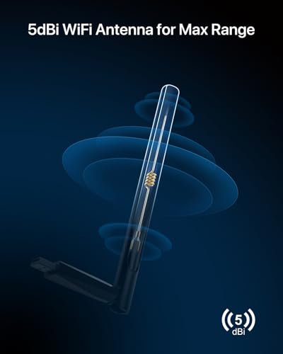 BrosTrend 650Mbps Linux WiFi Adapter for Kali, Ubuntu, Mint, Debian, Kubuntu, Lubuntu, Xubuntu, Zorin, PureOS, Raspberry Pi 2+, Windows 11/10/8/7/XP 5G/2.4G