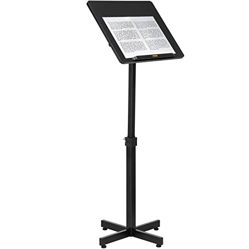 VEVOR Lectern Podium Stand, Height Adjustable Laptop Table, Portable