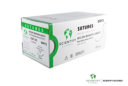 6 Sterile+Suture+Thread+Needle+Veterinary