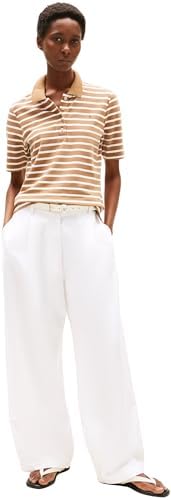 Damen Poloshirt Kurzarm 1985 Pique Regular Fit, Mehrfarbig (Hickory/Ecru STP), XXS