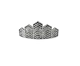 Kitsch Chevron Bun Pin, Silver, 0.1 Ounce