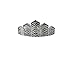 Kitsch Chevron Bun Pin, Silver, 0.1 Ounce