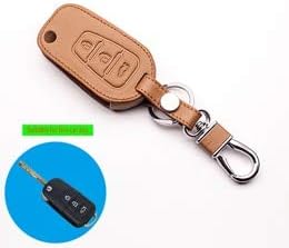 Latest Leather Remote Control Key Cover Case for LiFan X60 Auto Parts 3 Button Folding Keypad Cover Car Style starline a93 Color Name Brown