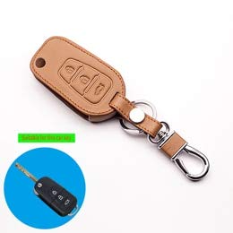 Latest Leather Remote Control Key Cover Case for LiFan X60 Auto Parts 3 Button Folding Keypad Cover Car Style starline a93 Color Name Brown