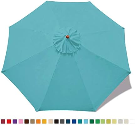 Amazon Com Mastercanopy 9ft Patio Umbrella Replacement Canopy Market Table Umbrella Canopy With 8 Ribs Turquoise Garden Outdoor