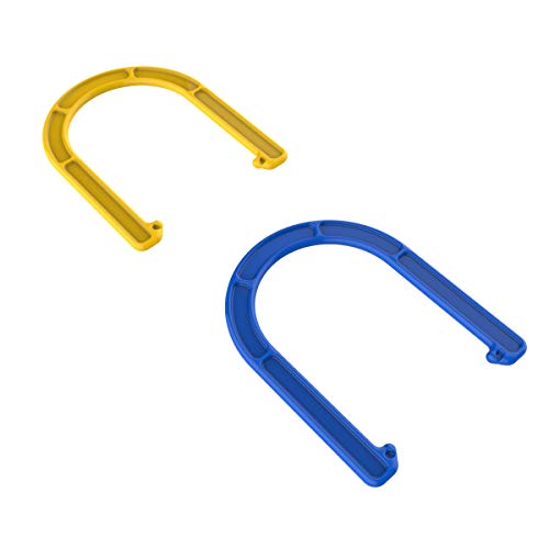 Hey!Play! 2-in-1 Horseshoe and Ring Toss – Outdoor Combo Two-Player Skill Game Set for Kids and Beginners – Picnic, Cookout, Beach and Backyard - Thumbnail 2