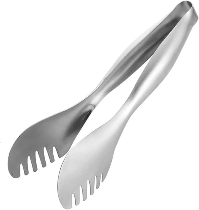 Pasta Tongs Stainless Steel – Spaghetti Noodle Server Utensil with Teeth Grip, Easy Serve Kitchen Tool for Home, Restaurant, Cooking, Buffet Serving & Catering – PastaMate