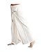(Striped - White).!!. Thai Fisherman Pants Cotton 100% Traditional Tailoring Style Yoga Pants , Relax Pants , One Size