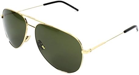 Saint Laurent Sunglasses Classic 11 Gold w/Green Lens 59mm 008 Classic11