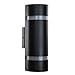 XiNBEi Lighting Outdoor Wall Sconce, Modern Water Proof D Shape Exterior Black Wall Light