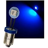 PA 10x Non Ghosting LED Arcade Pinball Machine Light Bulb #44 #47 Ba9s 6.3V 1 SMD Fold Side View Lamp Flexible Wire (Blue)