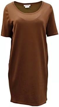 MARINA RINALDI Womens Virgin Wool Tunic Sweater Top SZ S Brown 130030MM