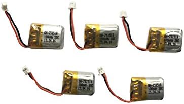 Arfantitoys 5pcs 3.7v 100mah Li-ion Battery for UDI U840 Mini Nano Rc Quadcopter