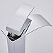 HOROW Bathroom Waterfall Vessel Sink Faucet, Single Hole Single Handle Vanity Faucet Polished Chrome