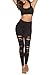 DIBAOLONG Womens High Waist Yoga Pants Cutout Ripped Tummy Control Workout Running Yoga Skinny Leggings