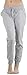 ToBeInStyle Women's Solid Print French Terry Jogger Pants - Heather Grey - Large